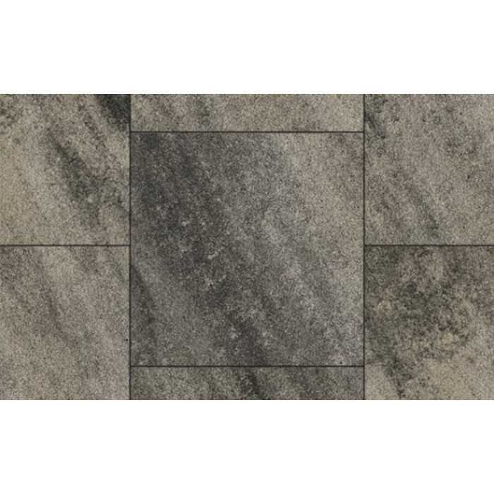 Плитка тротуарная Квадрум Б.5.К.6 Листопад гранит Антрацит 500x500x60 мм